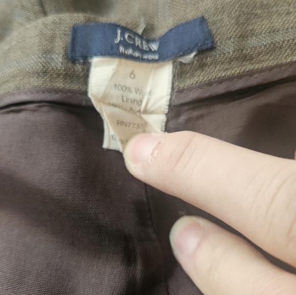 J.crew Lined Italian Wool Wide Leg Trouser Size 6 - Picture 5 of 6